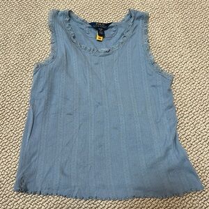 Polo Ralph Lauren blue tank top with lace